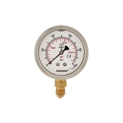 PAKKENS Manometre Ø63mm Sıvı Dolgulu KL2,5