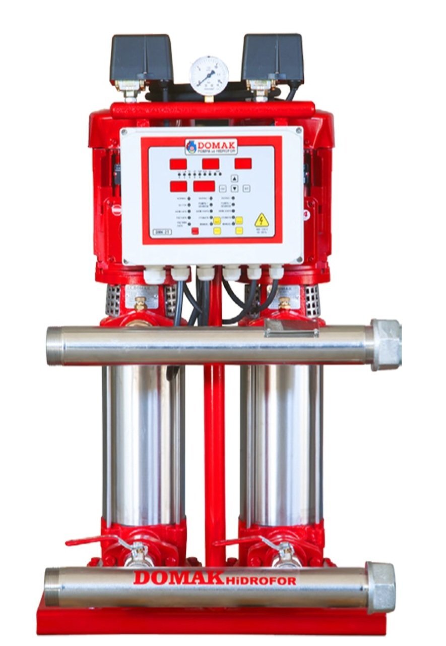 DOMAK 212-5 Tİ İki Pompalı Dik Milli Çok Kademeli Hidrofor 2x4HP